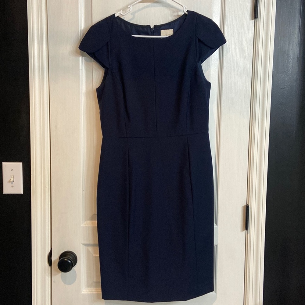 J. Crew Navy Suiting Dress. Size 6. Great for work!